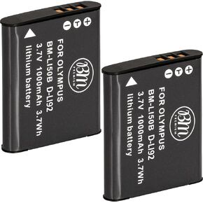 BM Premium 2 Pack of D-LI92 Batteries for Pentax Optio P80, I-10, RZ10, RZ18, Ricoh WG-1, WG-2, WG-3, WG-4, WG-5, WG-20, WG-30, WG-50, WG-60, WG-70, WG-80, WG-90 Digital Cameras
