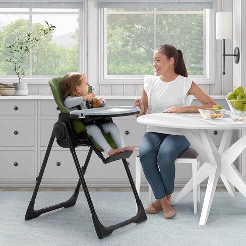Jeep by Delta Children Classic Convertible 2-in-1 High Chair for Babies and Toddlers with Adjustable Height, Recline & Footrest - Dishwasher Safe Meal Tray, Olive Green in Saudi Arabia