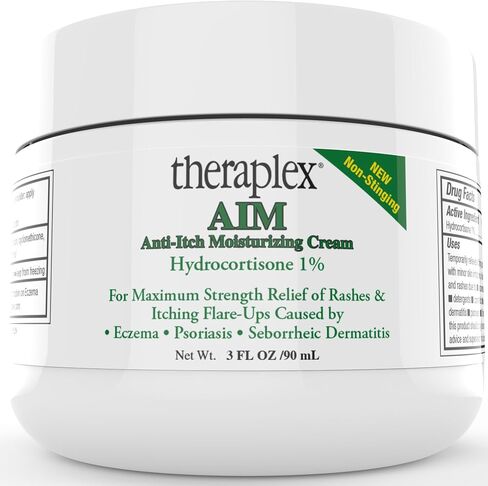 Theraplex AIM - كريم مرطب مضاد للحكة (2 أونصة) - يساعد على تخفيف الحكة والتهاب الجلد والصدفية والطفح الجلدي - كريم مضاد للحكة يساعد على إصلاح واستعادة حاجز الحماية الطبيعي للبشرة in Saudi Arabia