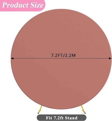 Fomcet غطاء خلفية مستديرة 7.2FT الأبيض دنة غطاء قوس الزفاف دائرة قوس خلفية غطاء النسيج لحفل زفاف عيد ميلاد حفلة استحمام الطفل جولة بالون قوس حامل الديكور in Kuwait