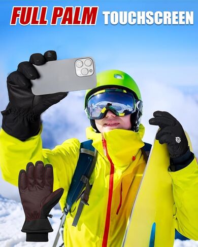 RIGWARL Waterproof Mens Women Gloves for Cold Weather, -5℉ Warm Winter Thermal Gloves with Touch Screen, Anti-Slip Lightweight Snow Gloves Winter for Driving Running Cycling Hiking in Kuwait