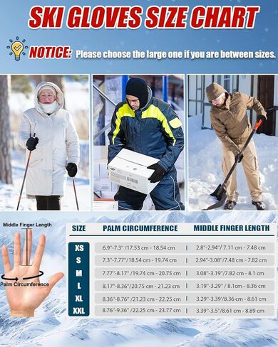 RIGWARL Waterproof Mens Women Gloves for Cold Weather, -5℉ Warm Winter Thermal Gloves with Touch Screen, Anti-Slip Lightweight Snow Gloves Winter for Driving Running Cycling Hiking in Kuwait