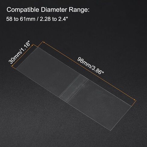 PATIKIL 66x25mm PVC Perforated Shrink Bands, 500Pcs Heat Shrink Wrap for Bottles, Jars, Cans and Tins Fits Cap Diameter 1.22to1.5", Clear in Saudi Arabia