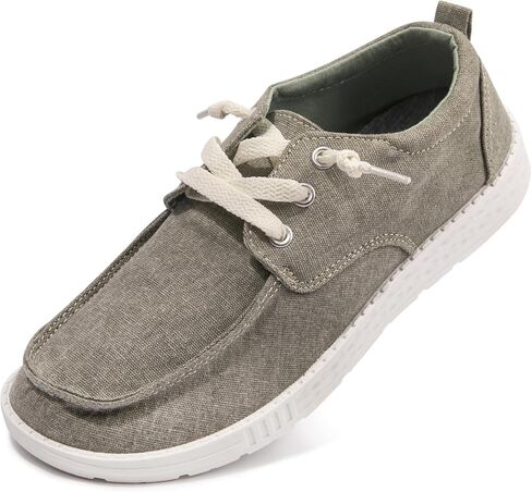 حذاء بدون كعب نسائي سهل الارتداء من القماش برباط، حذاء رياضي مريح وخفيف الوزن، حذاء كاجوال مع نعل داخلي قابل للتنفس، حذاء قارب عصري in Kuwait