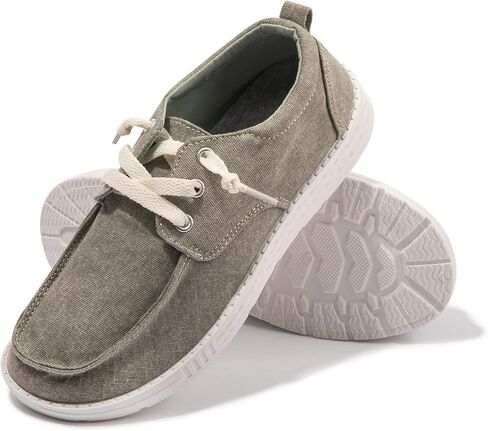 حذاء بدون كعب نسائي سهل الارتداء من القماش برباط، حذاء رياضي مريح وخفيف الوزن، حذاء كاجوال مع نعل داخلي قابل للتنفس، حذاء قارب عصري in Kuwait