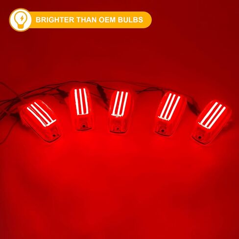 R&F Auto 5PCS LED Rear Roof Cab Lights Replacement for RAM Promaster Vans 1500 2500 3500 2014-2022 Rear Roof Mounted Cab Light Lamp Reflective Lights Assembly Smoked Lens in Saudi Arabia
