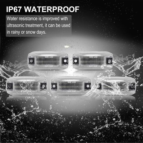 R&F Auto 5PCS LED Rear Roof Cab Lights Replacement for RAM Promaster Vans 1500 2500 3500 2014-2022 Rear Roof Mounted Cab Light Lamp Reflective Lights Assembly Smoked Lens in Saudi Arabia