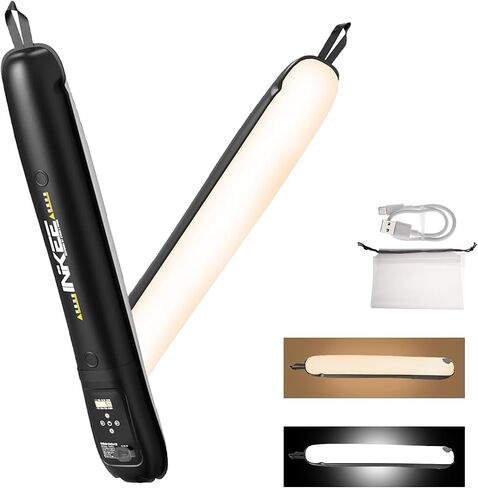 مصباح LED محمول INKEE GC12 ثنائي اللون، CRI 95+، 12 وات 2700K-6500K ضوء تصوير محمول قابل للنفخ مع بطارية ليثيوم 18.5 وات للتصوير الفوتوغرافي في الهواء الطلق وتسجيل الفيديو in Kuwait