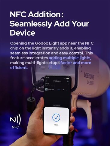 Godox Litemons LA150R 165W RGB LED Monolight with Bowens Mount Reflector, APP Control, 1800-10,000K CCT, CRI/TLCI 95, AC Power for Video Production and Vlogging in Saudi Arabia
