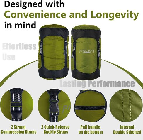 Frelaxy Compression Sack, 40% More Space! Sleeping Bag Stuff Sack | Ultralight Compression Stuff Sack, Water-Resistant & Ultralight Space Saving Gear for Camping, Hiking 11L/18L/30L/45L/52L in Saudi Arabia