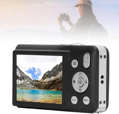 C7 8K 68MP Digital Camera, 2.7in Timer Shoot Beauty Camera, Filter Video Recording Compact Digital Camera, Portable Daily Travel 16X Zoom Smart Camera (Black) in Saudi Arabia