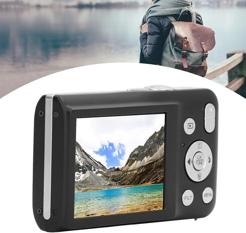 C7 8K 68MP Digital Camera, 2.7in Timer Shoot Beauty Camera, Filter Video Recording Compact Digital Camera, Portable Daily Travel 16X Zoom Smart Camera (Black) in Saudi Arabia