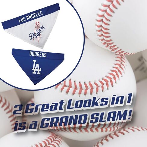 بيتس فيرست MLB لوس أنجلوس دودجرز باندانا ذات وجهين مقاس XX-Large للكلاب والقطط. باندانا رياضية على الوجهين، شعار الفريق مطرز ممتاز، جميع فرق MLB متاحة in Saudi Arabia