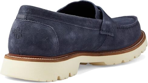 حذاء Cole Haan Amercn Classic Penny للرجال - صورة ظلية دائرية عند الأصابع - جزء علوي من الجلد - طراز سهل الارتداء حبر هندي/مرمر 7.5 D - متوسط in Saudi Arabia