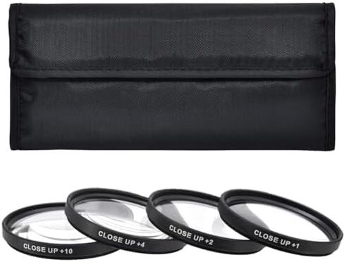 مجموعة مرشح Acuvar 52 مم 7 قطع لكاميرا Nikon D3100، D3200، D3300، D5100، D5200، D5300، D5500 مع عدسة NIKKOR 18-55 مم f/3.5-5.6G VR II - تتضمن مجموعة مرشح 3 قطع (UV-CPL-FLD) 4 قطع إغلاق مجموعة التصفية لأعلى (+1+2+4+10) in Kuwait