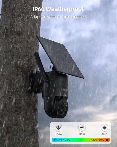 4G LTE Solar Security Camera Wireless Outdoor, 2.5K No Wi-Fi Outdoor Camera Wireless w/AI Object Analysis, PIR Motion Detection, 360° PTZ View, Full Color Night Vision, SD/Cloud Storage in Saudi Arabia