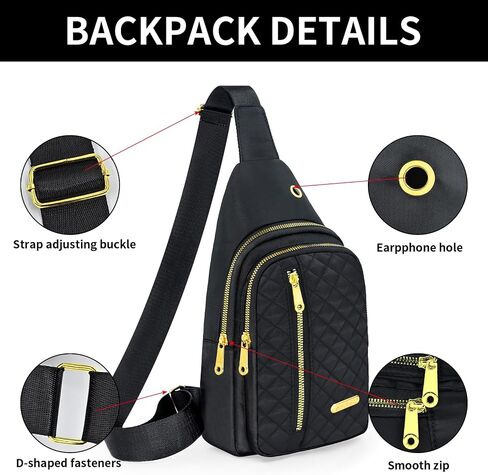 Aisijimo Small Sling Bag For Women Men Casual Crossbody Sling Backpack | Small in Kuwait
