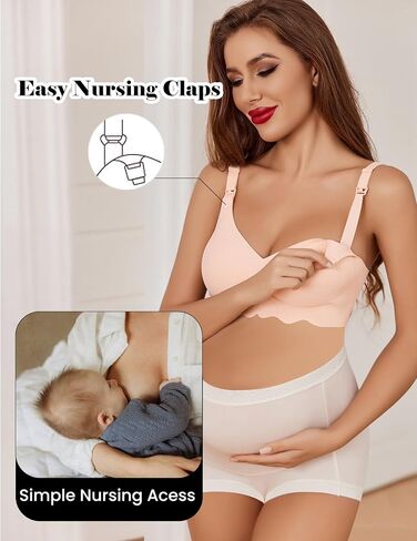 Avidlove حمالات الصدر للرضاعة الطبيعية سلسة للغاية ومريحة حمالة صدر للأمهات ذات شكل طبيعي أثناء الحمل والنوم in Kuwait