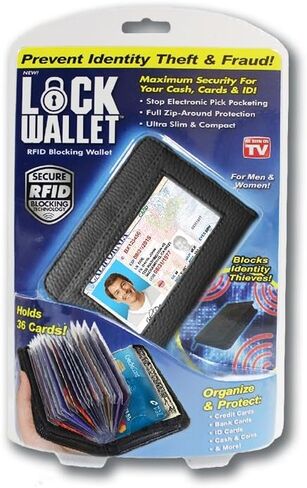 محفظة القفل - محفظة حجب RFID للرجال والنساء - الحماية من سرقة الهوية in Saudi Arabia