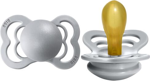 BIBS Pacifiers - Supreme Collection | BPA-Free Baby Pacifier | Made in Denmark | Set of 2 Cloud Color Premium Soothers | Size 0-6 Months in Saudi Arabia