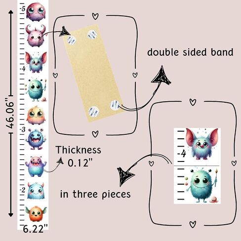Wooden Height Growth Chart for Kids - Baby Wall Decor for Tracking Boys and Girls' Growth, Perfect Toddler Height Wall Chart for Nursery Room, Ruler for Playroom,Decor (Space Theme) in Saudi Arabia