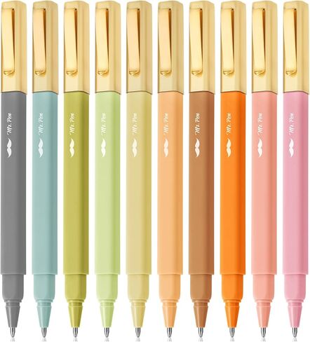 Mr. Pen- Aesthetic Pens, 10 Pack, Assorted Colors, Fast Dry, No Smear Bible Pens No Bleed Through, 0.7mm Fine Point Pen, Ballpoint Pens Ballpoint, Fine Tip Pens for Note Taking, Pens Aesthetic in Saudi Arabia