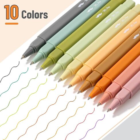Mr. Pen- Aesthetic Pens, 10 Pack, Assorted Colors, Fast Dry, No Smear Bible Pens No Bleed Through, 0.7mm Fine Point Pen, Ballpoint Pens Ballpoint, Fine Tip Pens for Note Taking, Pens Aesthetic in Saudi Arabia