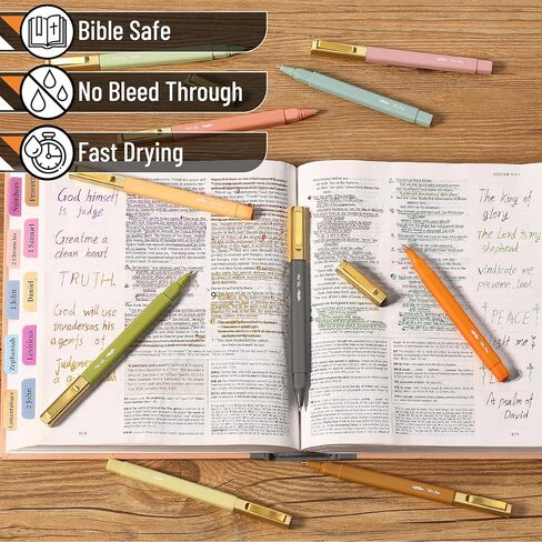 Mr. Pen- Aesthetic Pens, 10 Pack, Assorted Colors, Fast Dry, No Smear Bible Pens No Bleed Through, 0.7mm Fine Point Pen, Ballpoint Pens Ballpoint, Fine Tip Pens for Note Taking, Pens Aesthetic in Saudi Arabia