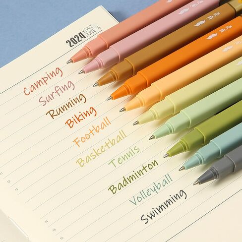 Mr. Pen- Aesthetic Pens, 10 Pack, Assorted Colors, Fast Dry, No Smear Bible Pens No Bleed Through, 0.7mm Fine Point Pen, Ballpoint Pens Ballpoint, Fine Tip Pens for Note Taking, Pens Aesthetic in Saudi Arabia