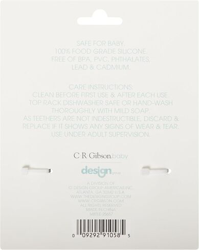 C.R. Gibson 100% Food Grade Silicone Cloud Baby Teether for Infants, 2.75" x 4.25", Multicolor in Saudi Arabia