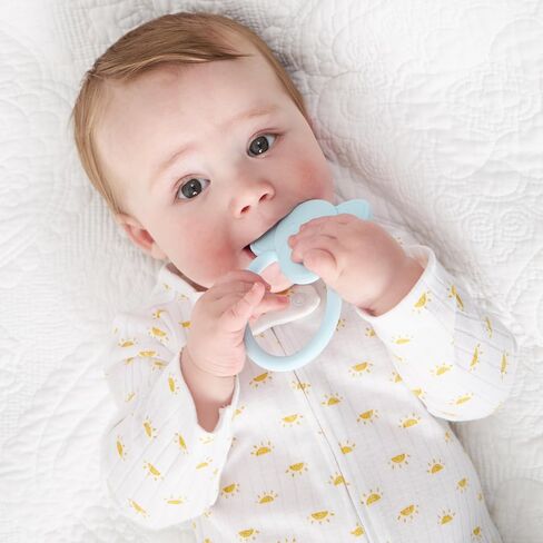 C.R. Gibson 100% Food Grade Silicone Cloud Baby Teether for Infants, 2.75" x 4.25", Multicolor in Saudi Arabia