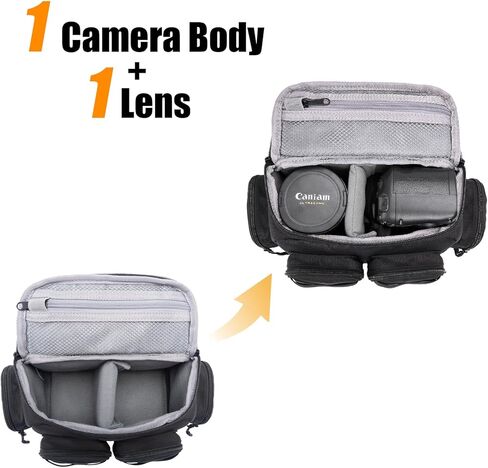 حقيبة خصر للكاميرا - حقيبة فاني صغيرة الحجم مقاومة للماء، حقيبة كاميرا محمولة خفيفة الوزن، حقيبة كتف للكاميرا بدون مرآة للتصوير الفوتوغرافي لكاميرات Canon وNikon وSony وFuji-Large in Kuwait