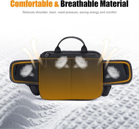 حقيبة خصر للكاميرا - حقيبة فاني صغيرة الحجم مقاومة للماء، حقيبة كاميرا محمولة خفيفة الوزن، حقيبة كتف للكاميرا بدون مرآة للتصوير الفوتوغرافي لكاميرات Canon وNikon وSony وFuji-Large in Kuwait