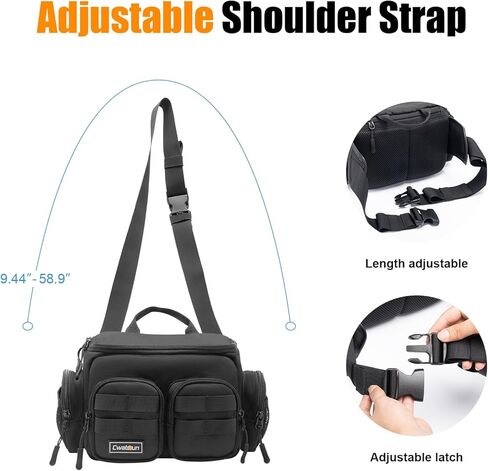 حقيبة خصر للكاميرا - حقيبة فاني صغيرة الحجم مقاومة للماء، حقيبة كاميرا محمولة خفيفة الوزن، حقيبة كتف للكاميرا بدون مرآة للتصوير الفوتوغرافي لكاميرات Canon وNikon وSony وFuji-Large in Kuwait