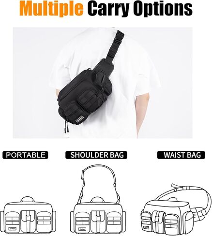 حقيبة خصر للكاميرا - حقيبة فاني صغيرة الحجم مقاومة للماء، حقيبة كاميرا محمولة خفيفة الوزن، حقيبة كتف للكاميرا بدون مرآة للتصوير الفوتوغرافي لكاميرات Canon وNikon وSony وFuji-Large in Kuwait