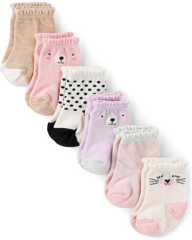 The Children's Place Baby Girls' and Newborn Midi Socks Variety Pack in Saudi Arabia