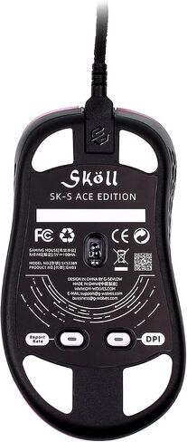 G-Wolves Gwolves Skoll Mini SK-S أبيض 50 جم ماوس ألعاب مريح بتصميم قرص العسل خفيف الوزن مع مستشعر 3389 - زلاجات PTFE - 16,000 نقطة في البوصة - كابل قابل للفصل (أبيض) (صغير) (متجدد) in Saudi Arabia