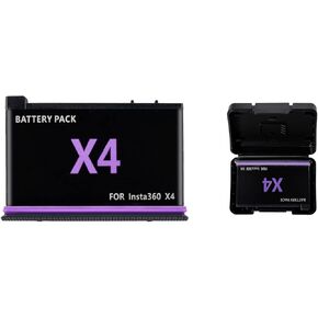 Fantasyo X4 Battery X4 Accessories 1 Pack Replacement Battery with 2500mAh, and 1 X4 Charging Cable, Only Compatible with Insta360 X4 Camera