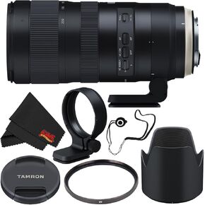 6Ave Tamron SP 70-200mm f/2.8 Di VC USD G2 Lens for Canon EF (International Model) + 77mm UV Filter + Lens Cap Keeper + Microfiber Cloth Bundle