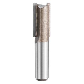 HARFINGTON Straight Router Bit 1/2 Inch Shank 19/32" Cutting Dia, 2 Flutes 1.18 Inch Cutting Length YG6 Carbide Cutter with PTFE Heat Resistance Coating, Woodworking Grooving Trim Bit