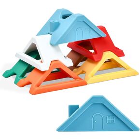 CHILDLIKE BEHAVIOR Silicone Blocks - Soft Stacking Blocks for Baby -7 Pieces - Montessori Inspired Baby Toys for Stacking & Creative Play - Baby Stacking Toys