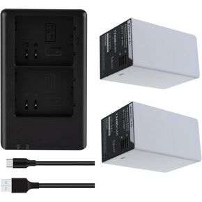 (2PCS) 13400mAh A-14 A-7a Extended Batteries with Charger Replacement for A-r-lo Pro 3 Floodlight Go 2 Pro 3/4 XL Ultra/Ultra 2 XL 308-50019-02 308-50034-01 1INR19/66-4 VMA5600 FB1001 Li-ion