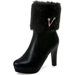 Women's Fur Lined Christmas Ankle Boots