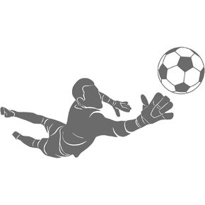 Football Player Wall Stickers Modern Fashion Soccer Goalkeeper Wall Stickers Decorations Living Room Art Applique Home Decor 23 x 12 in Black
