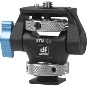 DF Field Monitor Mount Monitor Holder Swivel and Tilt Adjustable with Cold Shoe Mount for 5" and 7" Camera Monitor Compatible with SmallHD/Atomos/FEELWORLD etc
