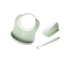 BabyBjörn Baby Feeding Set, 3 pcs, Powder Green