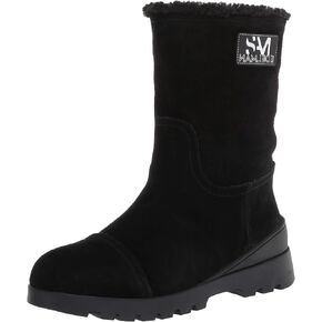 Sam Edelman Kaylie Black Suede Shearling Weather Lined Snow Winter Boots