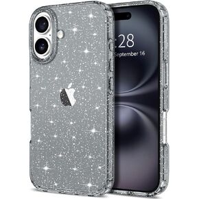 حافظة Hython لهاتف iPhone 16 Pro Max لامعة، غطاء لطيف لامع وشفاف لامع، مضاد للخدش ناعم من البولي يوريثان اللدن بالحرارة ومقاوم للصدمات للنساء والفتيات، لمعان شفاف