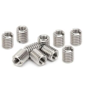BORDSTRACT 10pcs Threaded Insert for Hard-Wood,Female M4x0.7 Male M6x1.0 Stainless Steel Thread Inserts Installation Tool for Furniture, Cabinets, Displays, and More.