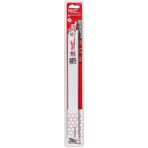 MILWAUKEE'S 12" L Bi-Metal Reciprocating Saw Blade, 5 pk., White (48-00-5789)